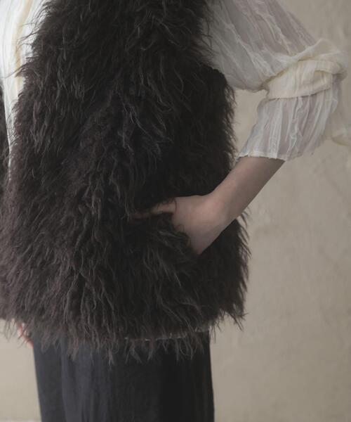 URBAN RESEARCH ROSSO WOMEN（アーバンリサーチ　ロッソ）の「ファーベスト（その他アウター・レディース・ブラウン・FREE）」の5枚目の写真