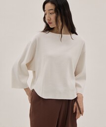 [YLEVE/イレーヴ]COTTON RIB PULLOVER/コットンリブ プルオーバー/カットソー