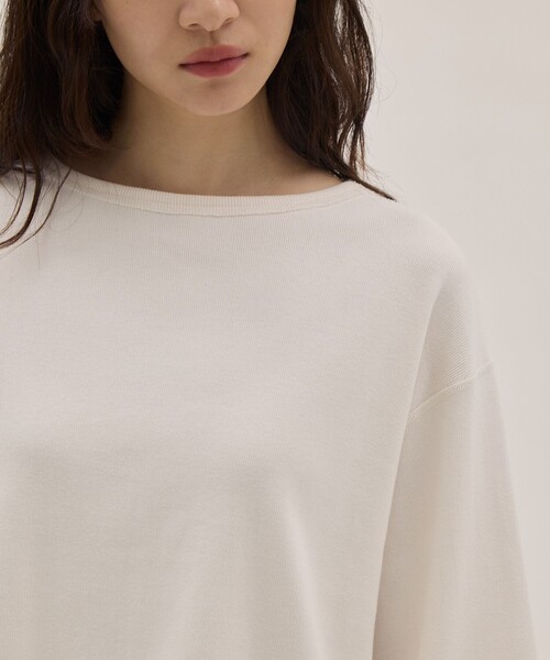 YLEVE（イレーヴ）の「[YLEVE/イレーヴ]COTTON RIB PULLOVER/コットンリブ プルオーバー/カットソー（Tシャツ/カットソー・レディース・グレー/ホワイト・1）」の11枚目の写真