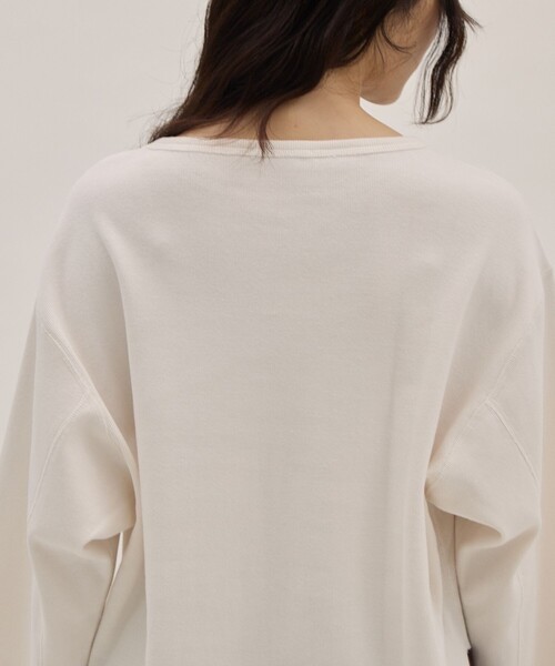 YLEVE（イレーヴ）の「[YLEVE/イレーヴ]COTTON RIB PULLOVER/コットンリブ プルオーバー/カットソー（Tシャツ/カットソー・レディース・グレー/ホワイト・1）」の6枚目の写真