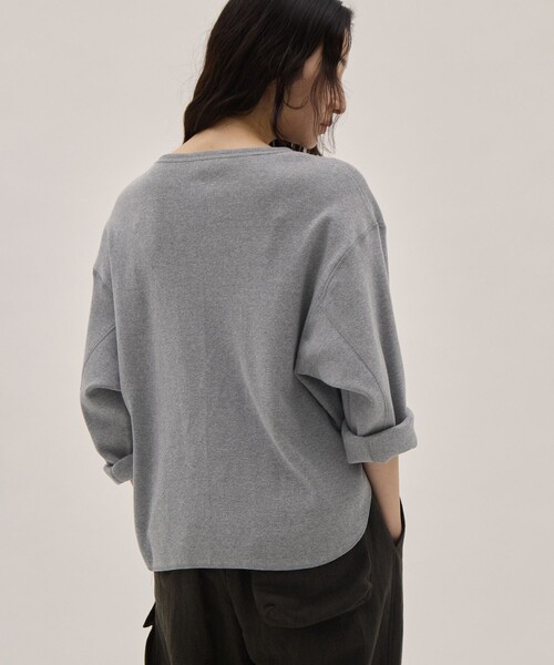 YLEVE（イレーヴ）の「[YLEVE/イレーヴ]COTTON RIB PULLOVER/コットンリブ プルオーバー/カットソー（Tシャツ/カットソー・レディース・グレー/ホワイト・1）」の15枚目の写真
