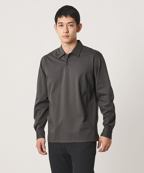 UNITED ARROWS(ユナイテッドアローズ)の「ポンチ ロングスリーブ ポロシャツ UA COZY 抗菌防臭 接触冷感(ポロシャツ・メンズ・ホワイト/オリーブ/ネイビー・XL/S/L/M)」の7枚目の写真