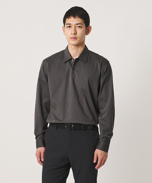 UNITED ARROWS(ユナイテッドアローズ)の「ポンチ ロングスリーブ ポロシャツ UA COZY 抗菌防臭 接触冷感(ポロシャツ・メンズ・ホワイト/オリーブ/ネイビー・XL/S/L/M)」の8枚目の写真