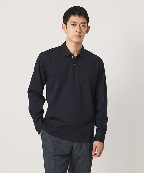 UNITED ARROWS(ユナイテッドアローズ)の「ポンチ ロングスリーブ ポロシャツ UA COZY 抗菌防臭 接触冷感(ポロシャツ・メンズ・ホワイト/オリーブ/ネイビー・XL/S/L/M)」の11枚目の写真