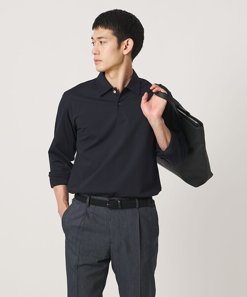UNITED ARROWS(ユナイテッドアローズ)の「ポンチ ロングスリーブ ポロシャツ UA COZY 抗菌防臭 接触冷感(ポロシャツ・メンズ・ホワイト/オリーブ/ネイビー・XL/S/L/M)」の13枚目の写真