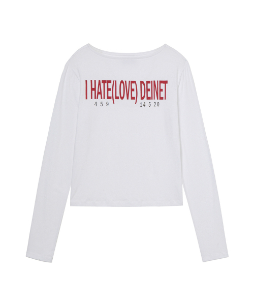DEINET(ダイニット)の「I HATE LONG SLEEVE IN WHITE(Tシャツ/カットソー・レディース・その他・FREE)」の1枚目の写真