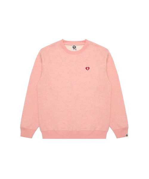 AAPE BY A BATHING APE（エーエイプバイアベイシングエイプ）の「AAPE NOW HEART CREW NECK SWEAT（スウェット・メンズ・イエロー/ピンク・MEDIUM）」の2枚目の写真