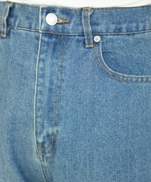 Nulli(ヌリ)の「レースヘムワイドデニムパンツ(デニムパンツ・レディース・ブラック/ブルー・SMALL/MEDIUM)」の9枚目の写真