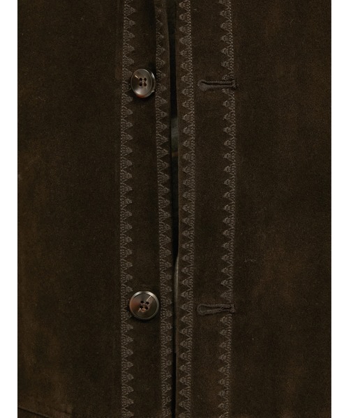 LA PEAU DE GEM(ラポドゥジェム)の「エコスエードステッチカバーオール スエードジャケット / 【 LA PEAU DE GEM 】 eco suede stitch cover all(ブルゾン・レディース・ブラック/ブラウン・FREE)」の18枚目の写真