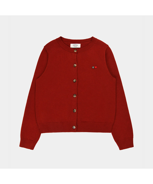 PIGMENT(ピグメント)の「スマイルパッチラウンドカーディガン (TDCD260612)(カーディガン/ボレロ・レディース・ホワイト/ネイビー/ブラウン/レッド/セージグリーン・FREE)」の5枚目の写真
