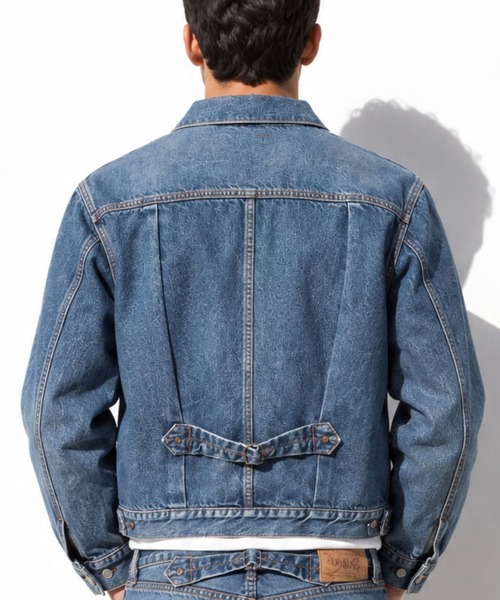 TMT（ティーエムティー）の「SELVEDGE DENIM TRUCKER JACKET（デニムジャケット・メンズ・インディゴブルー/ライトインディゴブルー・MEDIUM/LARGE/X-LARGE/SMALL）」の4枚目の写真