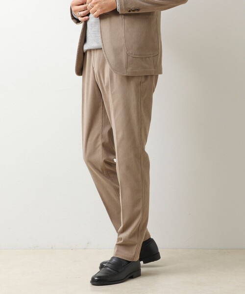NOLLEY’S(ノーリーズ)の「《ビジカジ/セットアップ対応》8Wトリコットコーデュロイ イージーPT 26AW(その他パンツ・メンズ・グレー/ベージュ/ネイビー・S/L/M/XL)」の2枚目の写真