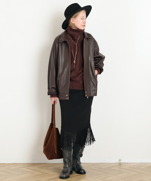 AP STUDIO(エーピーストゥディオ)の「【SYSTEM/システム】Washed Leather Boots(ブーツ・レディース・ブラウン・25cm/24cm/23cm)」の4枚目の写真