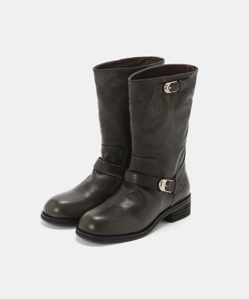 AP STUDIO(エーピーストゥディオ)の「【SYSTEM/システム】Washed Leather Boots(ブーツ・レディース・ブラウン・25cm/24cm/23cm)」の7枚目の写真