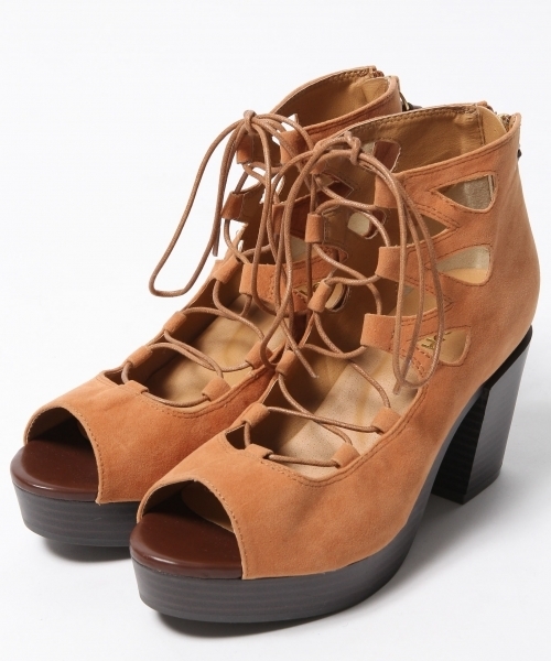 Heather(ヘザー)の「レースUPサンダル 713996(サンダル・レディース・ブラウン/ブラック/ブラック系その他・LARGE/MEDIUM)」の1枚目の写真