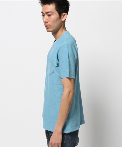 BHY-biography(ビーエイチワイバイオグラフィー)の「AFTER SURF CREW TEE/アフターサーフクルーネックTシャツ(Tシャツ/カットソー・メンズ・ブルーグリーン/ネイビー/ホワイト・44/48/46)」の4枚目の写真