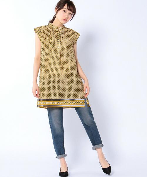 coen（コーエン）の「【Market】オリエンタルフレンチスリーブチュニック（チュニック・レディース・イエロー/ロイヤルブルー・フリー）」の5枚目の写真