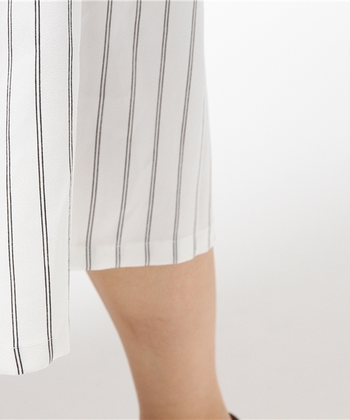 VENCEEXCHANGE（ヴァンスエクスチェンジ）の「ジョーゼットロンパース（つなぎ/オールインワン・レディース・ブラック/ホワイト・MEDIUM/LARGE）」の4枚目の写真