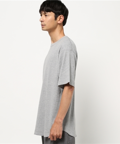 GLOBAL WORK（グローバルワーク）の「【吸水速乾】ワッフル半袖T/724392（Tシャツ/カットソー・メンズ・グレー/ホワイト/カーキ・SMALL/LARGE/X-LARGE/MEDIUM）」の4枚目の写真