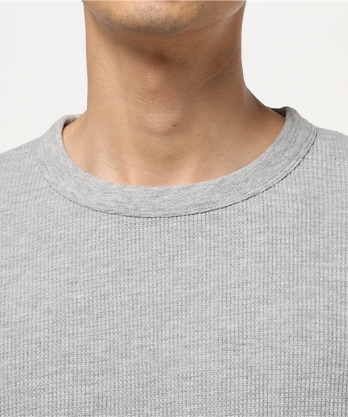 GLOBAL WORK（グローバルワーク）の「【吸水速乾】ワッフル半袖T/724392（Tシャツ/カットソー・メンズ・グレー/ホワイト/カーキ・SMALL/LARGE/X-LARGE/MEDIUM）」の6枚目の写真