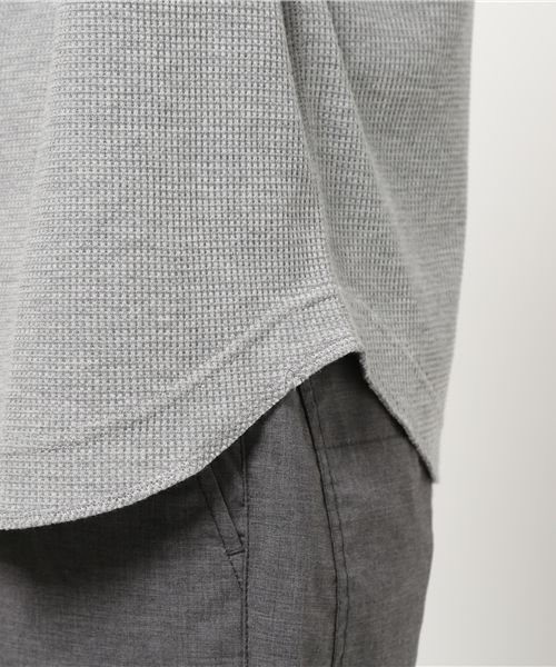 GLOBAL WORK（グローバルワーク）の「【吸水速乾】ワッフル半袖T/724392（Tシャツ/カットソー・メンズ・グレー/ホワイト/カーキ・SMALL/LARGE/X-LARGE/MEDIUM）」の8枚目の写真