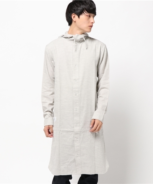 rovtski（ロフトスキー）の「ビエラシャンブレーフードロングシャツ（シャツ/ブラウス・メンズ・オートミール/ブラック・LARGE/MEDIUM）」の2枚目の写真