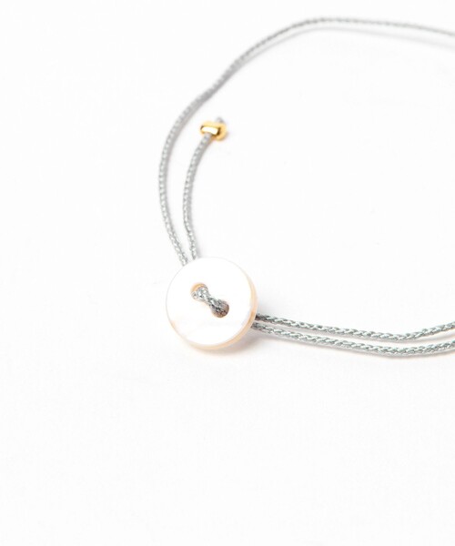 別注】神保真珠商店 / びわ湖真珠 貝ボタン ブレスレット 丸型