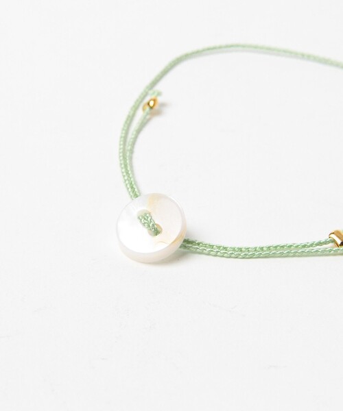 神保真珠商店　ブレスレット 別注】神保真珠商店 / びわ湖真珠 貝ボタン ブレスレット 丸型