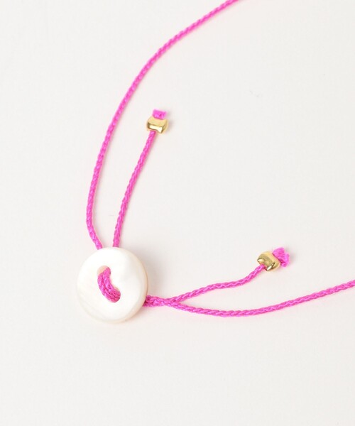 別注】神保真珠商店 / びわ湖真珠 貝ボタン ブレスレット 丸型