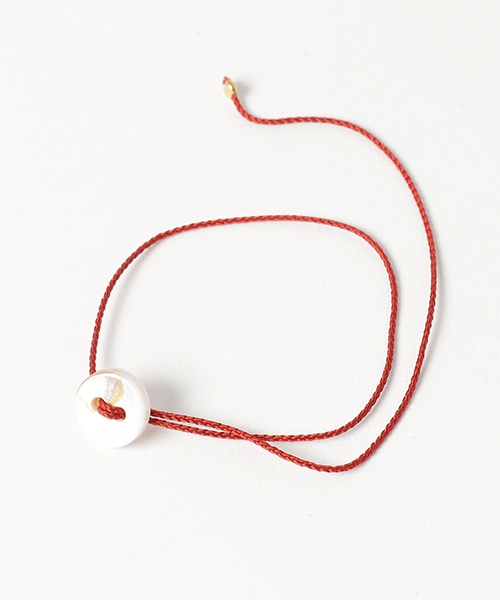 神保真珠商店　ブレスレット 別注】神保真珠商店 / びわ湖真珠 貝ボタン ブレスレット 丸型