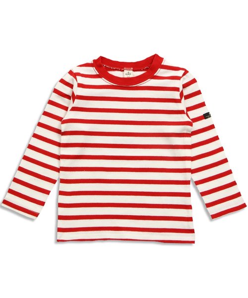 apres les cours(アプレレクール)の「先染めボーダー長袖Tシャツ(Tシャツ/カットソー・キッズ・グリーン/ネイビー/ピンク/イエロー/レッド・90/110/130/80/120/100/140)」の5枚目の写真