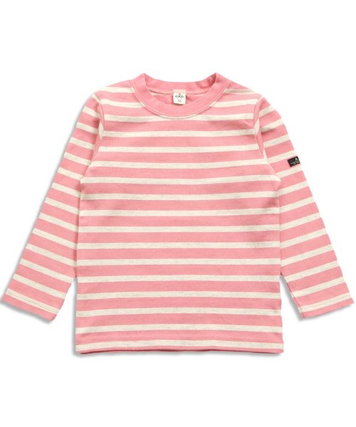 apres les cours(アプレレクール)の「先染めボーダー長袖Tシャツ(Tシャツ/カットソー・キッズ・グリーン/ネイビー/ピンク/イエロー/レッド・90/110/130/80/120/100/140)」の8枚目の写真