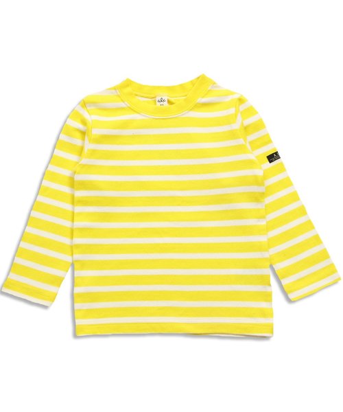 apres les cours(アプレレクール)の「先染めボーダー長袖Tシャツ(Tシャツ/カットソー・キッズ・グリーン/ネイビー/ピンク/イエロー/レッド・90/110/130/80/120/100/140)」の10枚目の写真