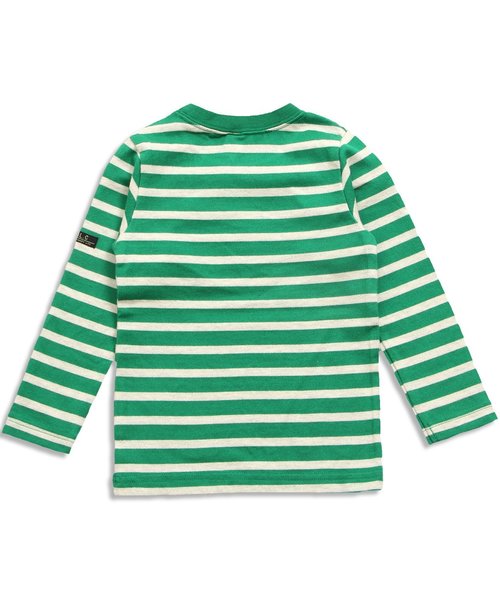 apres les cours(アプレレクール)の「先染めボーダー長袖Tシャツ(Tシャツ/カットソー・キッズ・グリーン/ネイビー/ピンク/イエロー/レッド・90/110/130/80/120/100/140)」の12枚目の写真