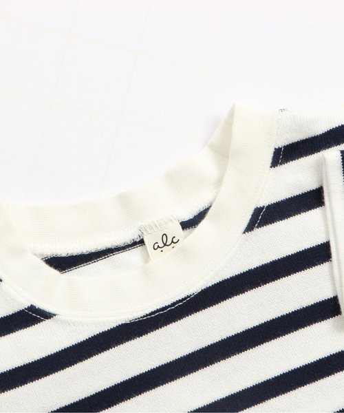 apres les cours(アプレレクール)の「先染めボーダー長袖Tシャツ(Tシャツ/カットソー・キッズ・グリーン/ネイビー/ピンク/イエロー/レッド・90/110/130/80/120/100/140)」の17枚目の写真