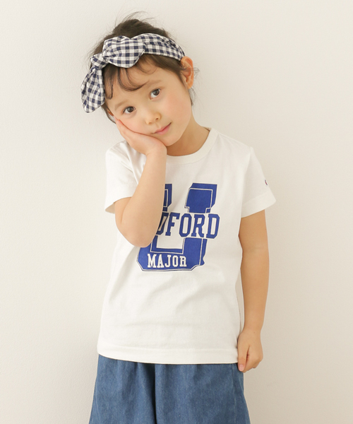 URBAN RESEARCH DOORS（アーバンリサーチドアーズ）の「Champion×DOORS プリントT ”U”（Tシャツ/カットソー・キッズ・オフホワイト/グリーン・90/135/120/105）」の3枚目の写真