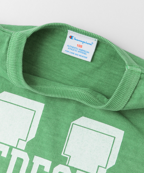 URBAN RESEARCH DOORS（アーバンリサーチドアーズ）の「Champion×DOORS プリントT ”U”（Tシャツ/カットソー・キッズ・オフホワイト/グリーン・90/135/120/105）」の8枚目の写真