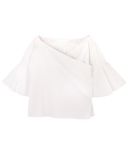 UR'S（ユアーズ）の「ﾌﾚｱｰｽﾘｰﾌﾞｵﾌｼｮﾙﾀﾞｰﾌﾞﾗｳｽ（シャツ/ブラウス・レディース・ブラック/ホワイト/ブルー/ベージュ・FREE）」の7枚目の写真