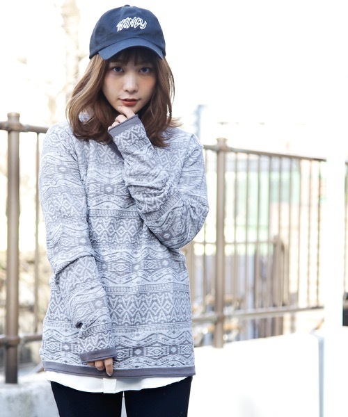 hardcover（ハードカバー）の「《hardcover》ハイゲージスプリングニット(HC-163-14-109)（ニット/セーター・レディース・ワインレッド/アイボリー/ネイビー/グレー・MEDIUM/SMALL/LARGE）」の3枚目の写真