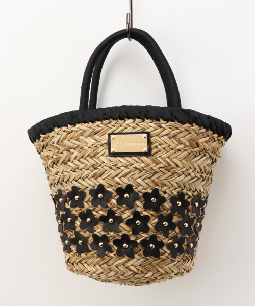 JILL by JILL STUART（ジルバイジルスチュアート）の「【CanCam 6月号掲載　まいさん着用アイテム】FLOWER BASKET（かごバッグ・レディース・ブラック/ホワイト/ブラック系その他・ﾌﾘ-）」の10枚目の写真