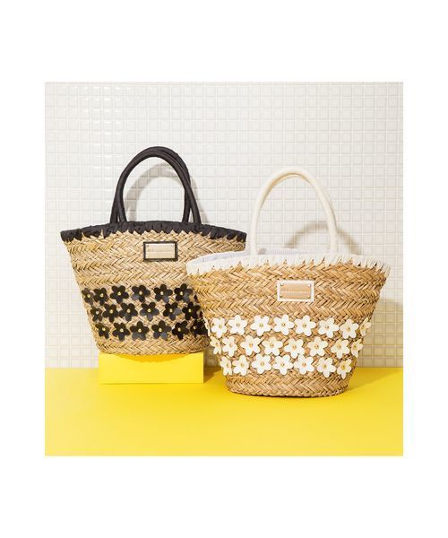 JILL by JILL STUART（ジルバイジルスチュアート）の「【CanCam 6月号掲載　まいさん着用アイテム】FLOWER BASKET（かごバッグ・レディース・ブラック/ホワイト/ブラック系その他・ﾌﾘ-）」の11枚目の写真
