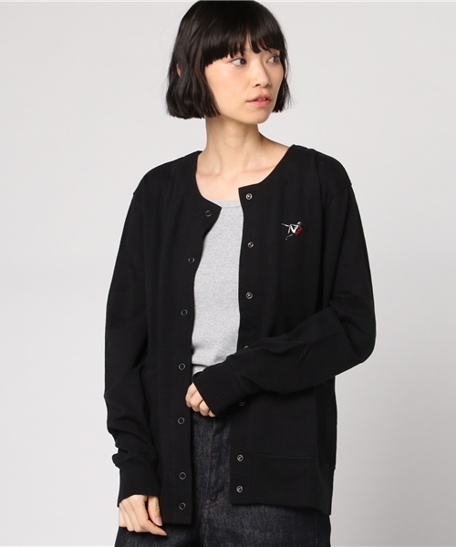 HYSTERIC GLAMOUR（ヒステリックグラマー）の「POW DEVIL刺繍 CD（カーディガン/ボレロ・レディース・トップグレー/ホワイト/ブラック・FREE）」の4枚目の写真