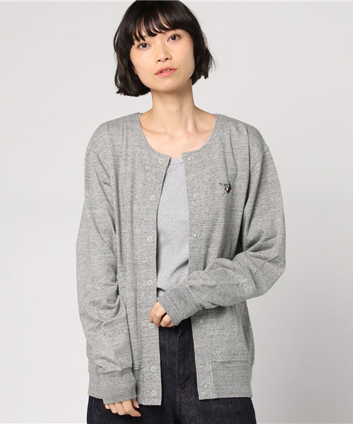 HYSTERIC GLAMOUR（ヒステリックグラマー）の「POW DEVIL刺繍 CD（カーディガン/ボレロ・レディース・トップグレー/ホワイト/ブラック・FREE）」の6枚目の写真