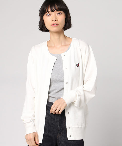 HYSTERIC GLAMOUR（ヒステリックグラマー）の「POW DEVIL刺繍 CD（カーディガン/ボレロ・レディース・トップグレー/ホワイト/ブラック・FREE）」の8枚目の写真