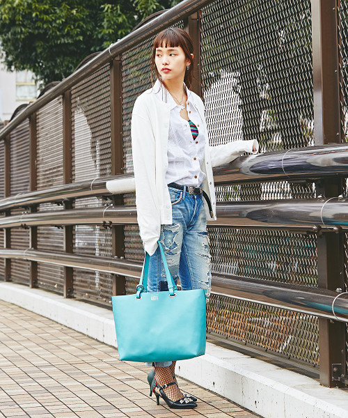 HYSTERIC GLAMOUR（ヒステリックグラマー）の「POW DEVIL刺繍 CD（カーディガン/ボレロ・レディース・トップグレー/ホワイト/ブラック・FREE）」の9枚目の写真