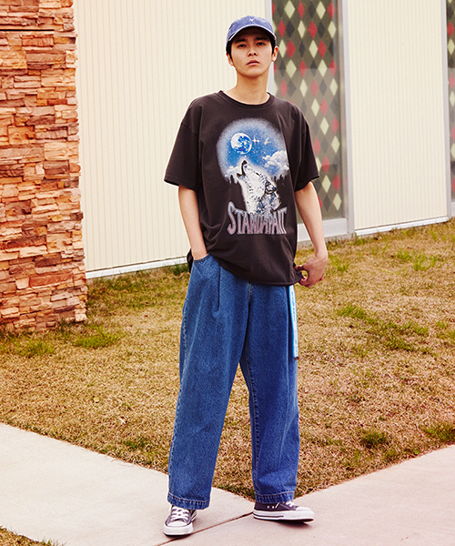 WEGO（ウィゴー）の「WEGO/タックデニムワイドパンツ（デニムパンツ・メンズ・インディゴブルー・MEDIUM/LARGE）」の16枚目の写真