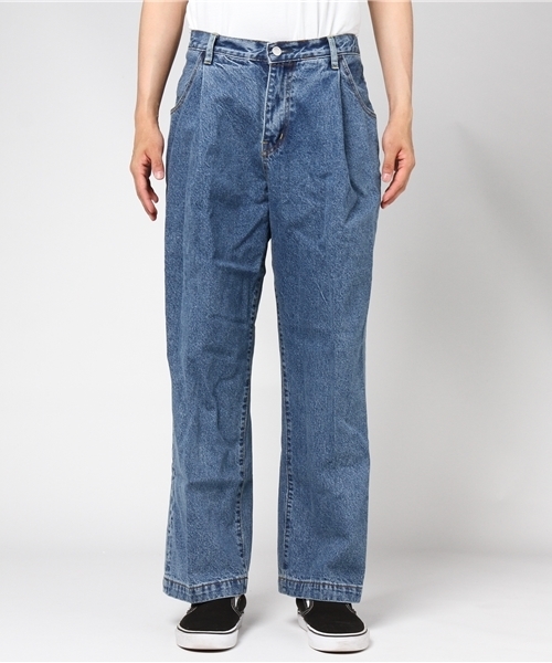 WEGO（ウィゴー）の「WEGO/タックデニムワイドパンツ（デニムパンツ・メンズ・インディゴブルー・MEDIUM/LARGE）」の12枚目の写真