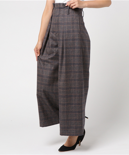 laboratory work（ラボラトリーワーク）の「【再入荷】チェックワイドパンツ（その他パンツ・レディース・グレー系その他/ブラウン系その他/ネイビー・MEDIUM）」の3枚目の写真