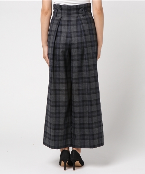 laboratory work（ラボラトリーワーク）の「【再入荷】チェックワイドパンツ（その他パンツ・レディース・グレー系その他/ブラウン系その他/ネイビー・MEDIUM）」の6枚目の写真