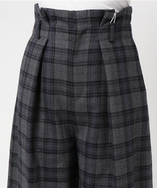 laboratory work（ラボラトリーワーク）の「【再入荷】チェックワイドパンツ（その他パンツ・レディース・グレー系その他/ブラウン系その他/ネイビー・MEDIUM）」の7枚目の写真